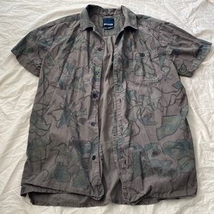 Prana Neutral Florals Button Up Small